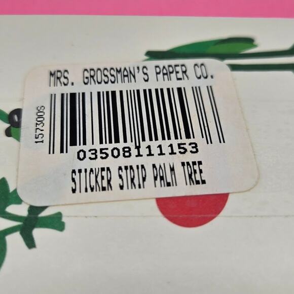 1990s Mrs. Grossman's 5 Sheet Lot Tropical Palm Whisper Palm Tree Sticker Strips - Picture 6 of 7